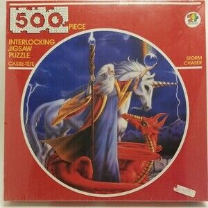 Vintage 1989 American Publishing 500 PC Round Puzzle /Susan Dawe/"Storm Chaser"
